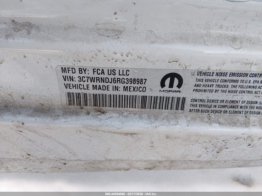 2024 Ram 5500 VIN 3C7WRNDJ6RG398987 IAAI salvage auction — TRANSMISSION, Salvage Title, sold $8,600 on 2026-08-26 (photo 8)
