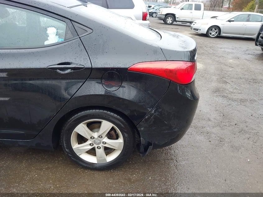 2013 Hyundai Elantra VIN KMHDH4AE2DU901277 IAAI salvage auction — REAR END, Salvage - Greater Than 75% (Maryland), sold $900 on 2026-07-15 (photo 6)
