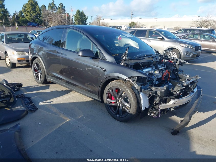2026 Tesla Model x VIN 7SAXCBE63TF477867 IAAI salvage auction — FRONT END, Salvage Title, sold $51,775 on 2026-07-06 (photo 1)