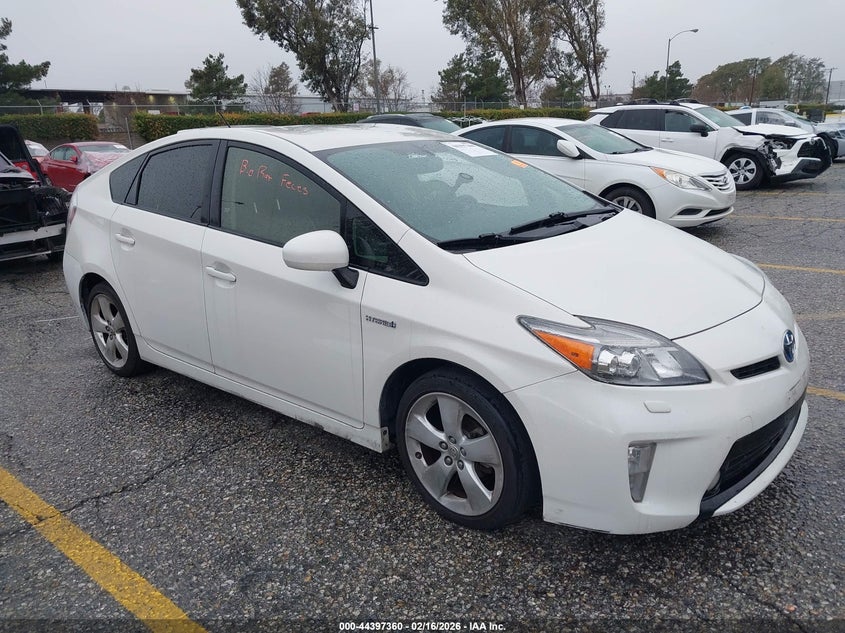 2013 Toyota Prius VIN JTDKN3DU8D1696700 IAAI salvage auction — ELECTRICAL, Salvage Title, sold $4,300 on 2026-07-07 (photo 1)