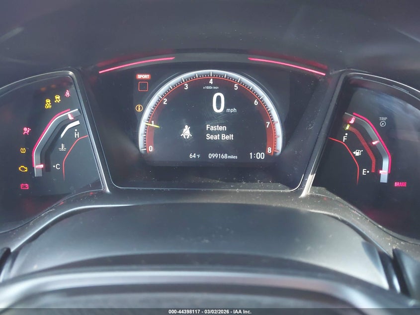 2018 Honda Civic type r VIN SHHFK8G70JU203803 IAAI salvage auction — RIGHT FRONT, Salvage (Arizona), sold $11,000 on 2026-08-25 (photo 7)