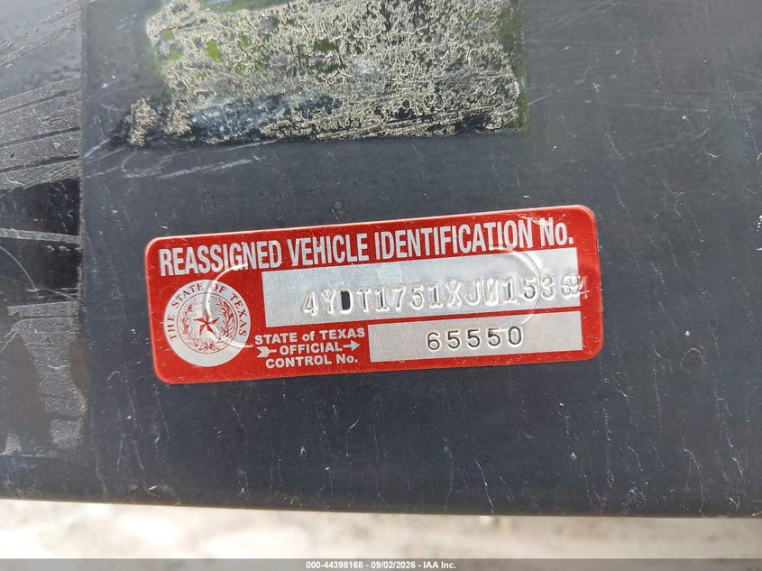 2018 Keystone rv Other VIN 4YDT1751XJW153694 IAAI salvage auction — SIDE, Original (Texas), sold $3,775 on 2026-09-16 (photo 9)