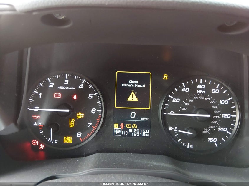 2025 Subaru Xv VIN JF2GUABC6SH264426 IAAI salvage auction — FRONT END, Salvage Title, sold $1,250 on 2026-08-03 (photo 7)