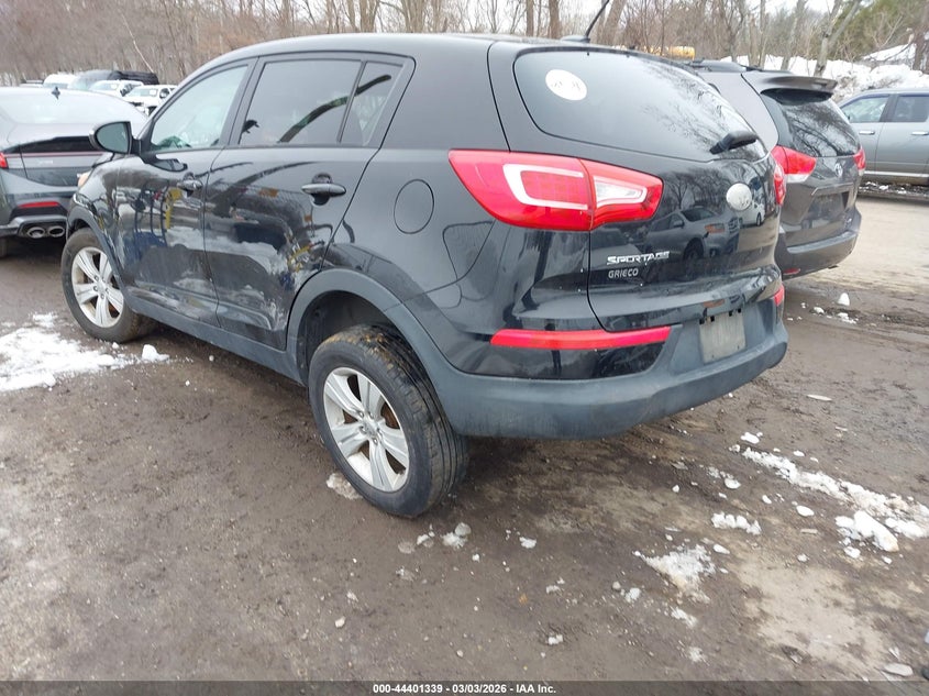 2013 Kia Sportage VIN KNDPB3A29D7376168 IAAI salvage auction — SUSPENSION, Salvage (Rhode Island), sold $725 on 2026-07-28 (photo 3)