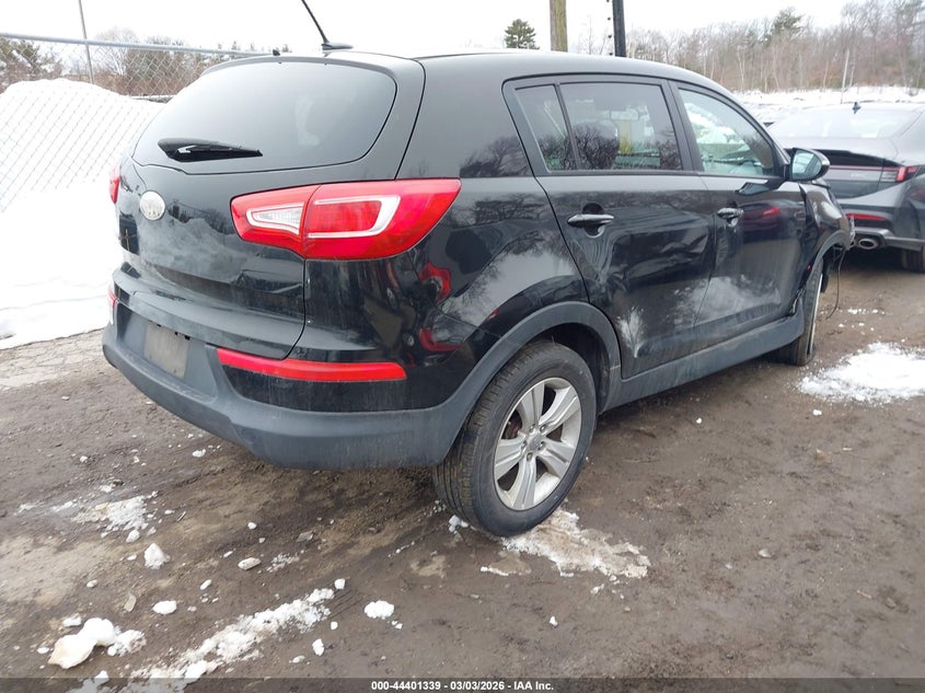 2013 Kia Sportage VIN KNDPB3A29D7376168 IAAI salvage auction — SUSPENSION, Salvage (Rhode Island), sold $725 on 2026-07-28 (photo 4)