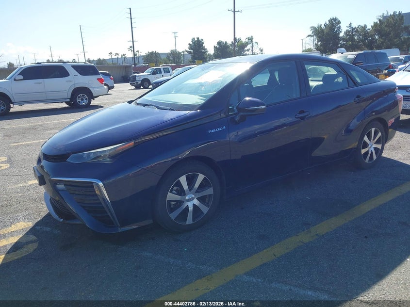 2017 Toyota Mirai VIN JTDBVRBD0HA002402 IAAI salvage auction — FRONT END, Salvage (California), sold $400 on 2026-08-22 (photo 2)