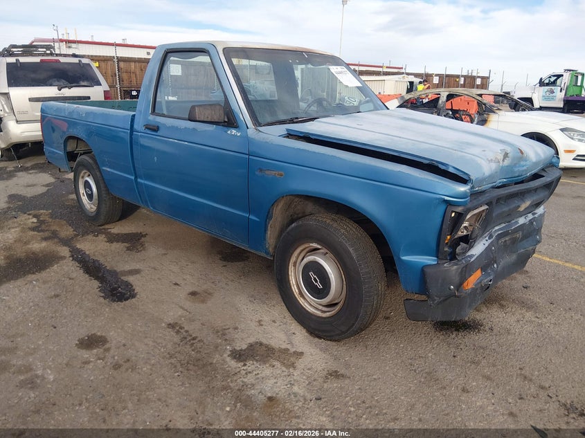 1991 Chevrolet S truck VIN 1GCCS14A8M8245412 IAAI salvage auction — FRONT END, Clear (Colorado), sold $250 on 2026-07-20 (photo 1)