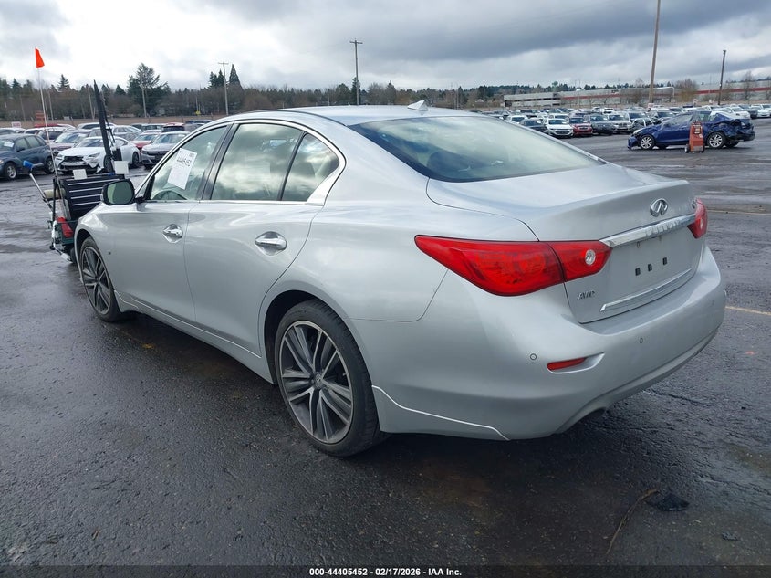 2014 Infiniti Q50 VIN JN1BV7AR7EM704621 IAAI salvage auction — ROOF, Salvage (Oregon), sold $4,250 on 2026-07-24 (photo 3)