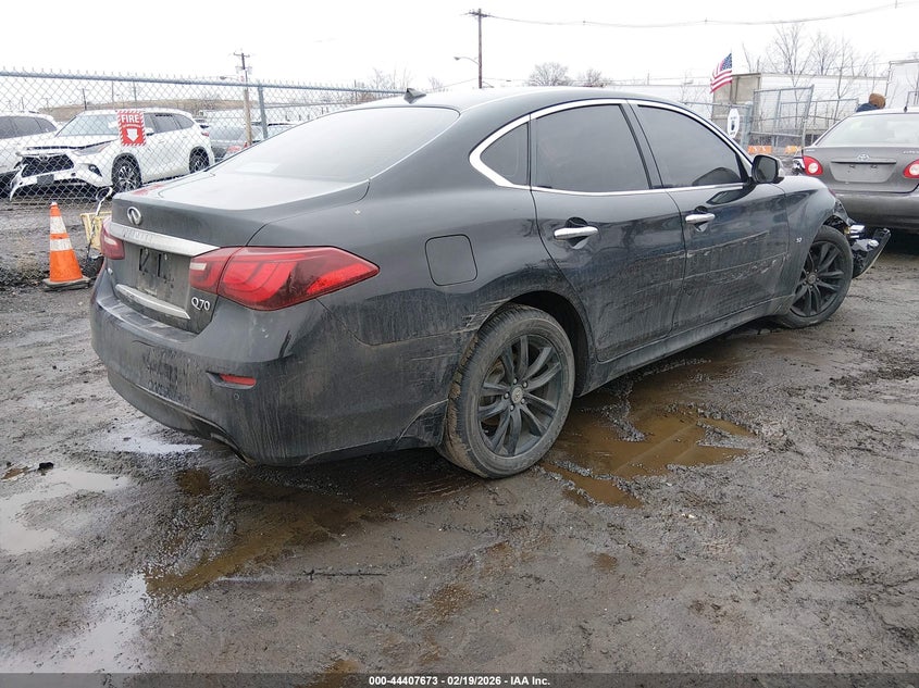 2019 Infiniti Q70 VIN JN1BY1AR2KM585098 IAAI salvage auction — FRONT END, Salvage Title, sold $600 on 2026-07-20 (photo 4)