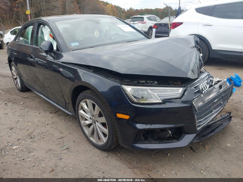 2018 Audi A4 VIN WAUKMAF41JA219278 IAAI salvage auction — FRONT END, Salvage (Massachusetts), sold $675 on 2026-07-14 (photo 1)
