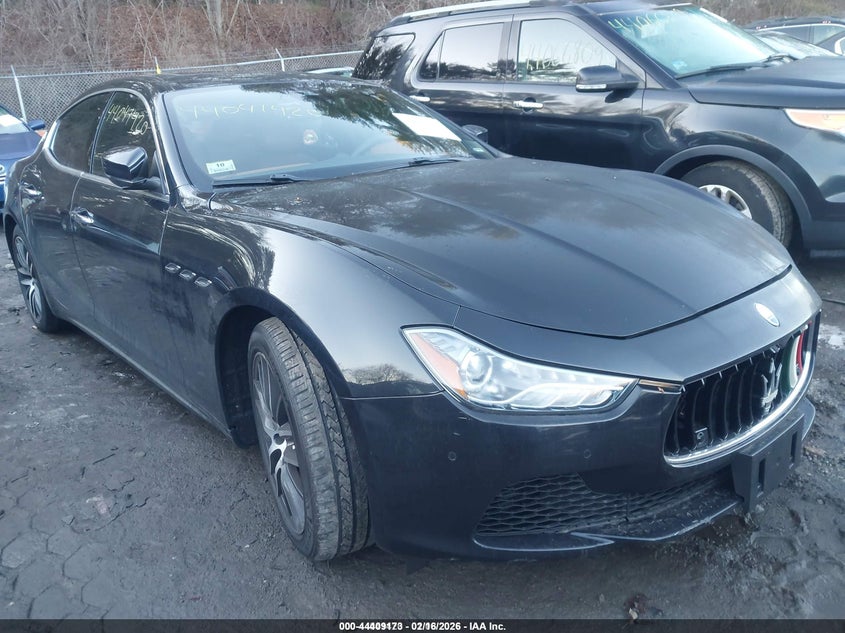 2017 Maserati Ghibli VIN ZAM57RTA3H1228960 IAAI salvage auction — LEFT REAR, Salvage (Massachusetts), sold $4,800 on 2026-08-11 (photo 1)