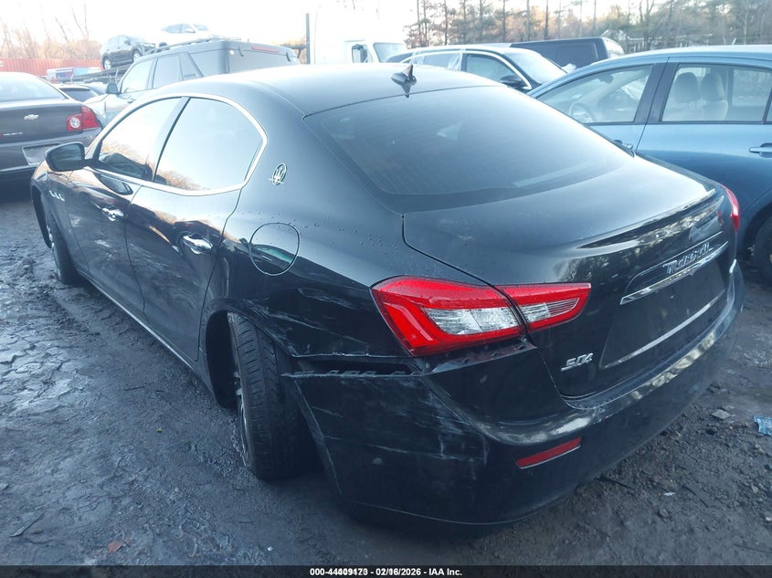 2017 Maserati Ghibli VIN ZAM57RTA3H1228960 IAAI salvage auction — LEFT REAR, Salvage (Massachusetts), sold $4,800 on 2026-08-11 (photo 3)
