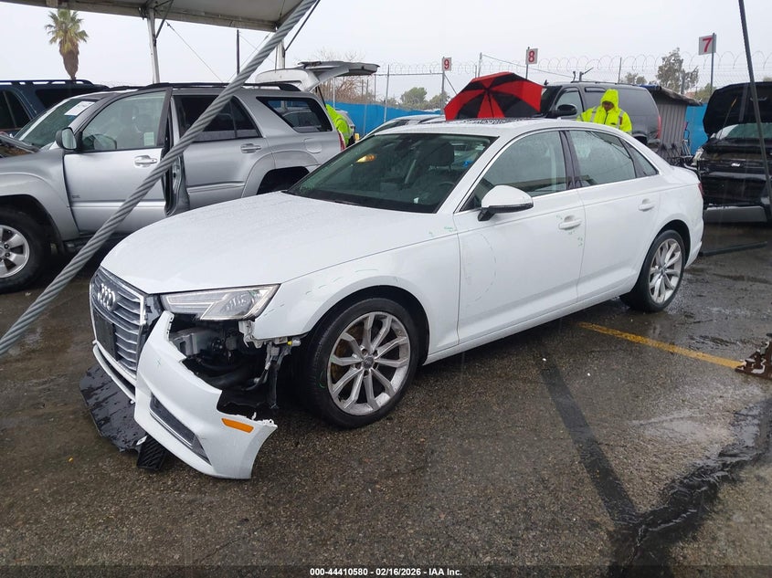 2019 Audi A4 VIN WAUGMAF41KN004466 IAAI salvage auction — LEFT FRONT, Salvage Title, sold $7,500 on 2026-07-09 (photo 2)