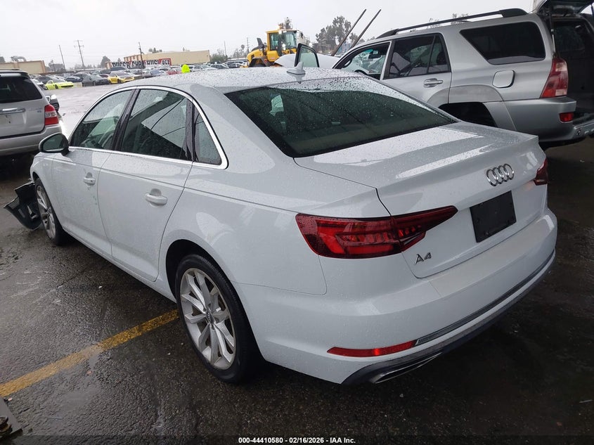 2019 Audi A4 VIN WAUGMAF41KN004466 IAAI salvage auction — LEFT FRONT, Salvage Title, sold $7,500 on 2026-07-09 (photo 3)