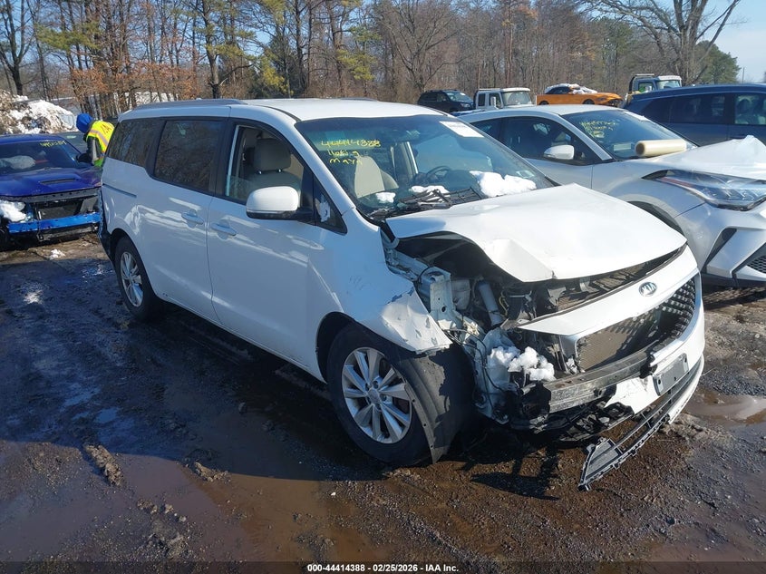 2016 Kia SEDONA VIN KNDMB5C10G6121549 IAAI salvage auction — FRONT END, Other, sold $1,550 on 2026-07-07 (photo 1)