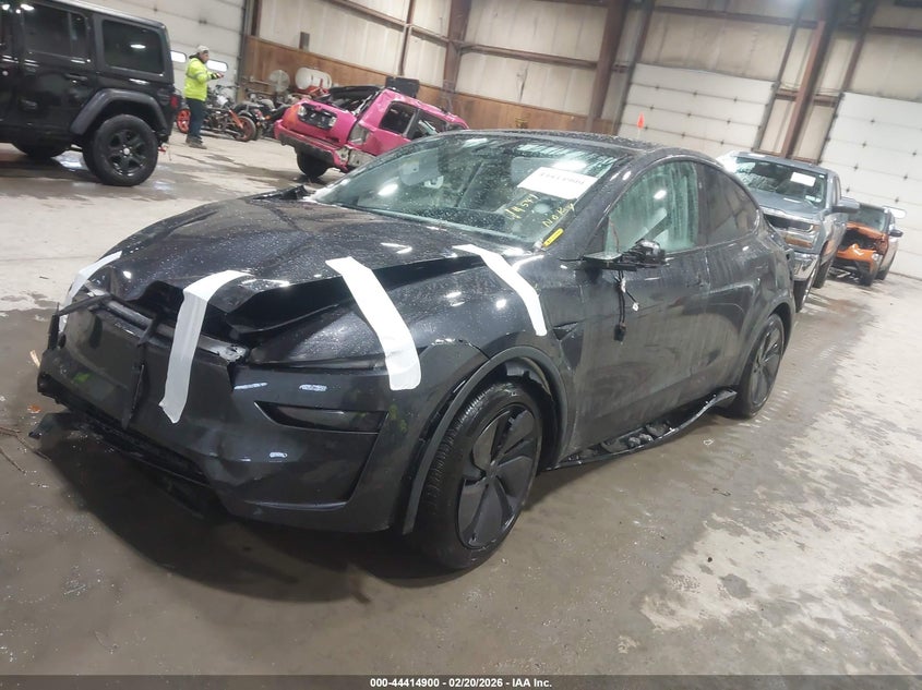 2026 Tesla Model y VIN 7SAYGDEE3TF437249 IAAI salvage auction — RIGHT FRONT, Mv-907A (New York), sold $12,275 on 2026-09-11 (photo 2)