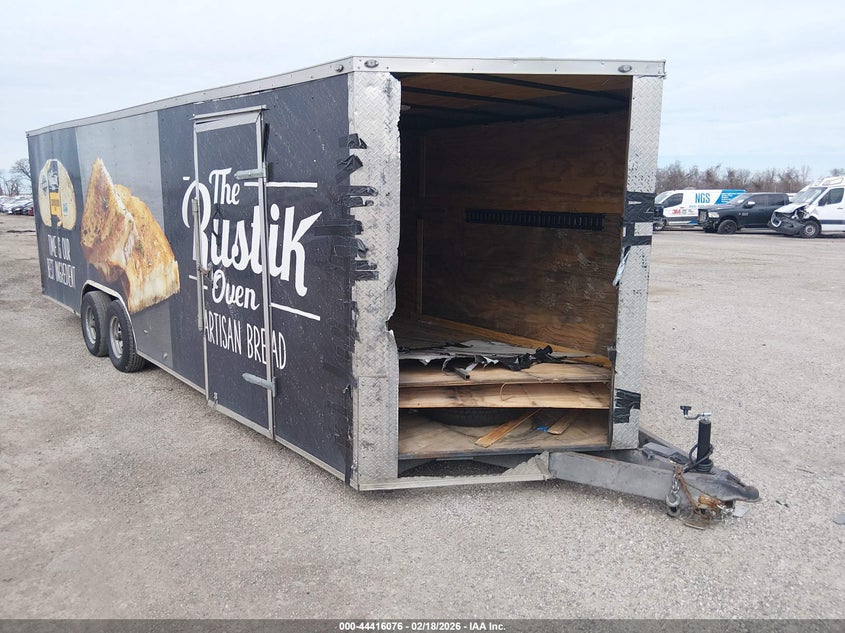 2020 Deep south cargo Car hauler VIN 7JKBC242XLH002450 IAAI salvage auction — ALL OVER, Non-Repairable (Texas), sold $75 on 2026-07-07 (photo 1)