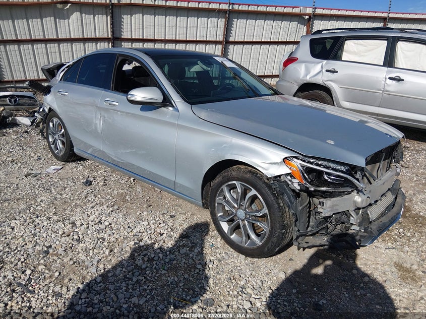 2015 Mercedes-benz C-klasse VIN 55SWF4JB4FU061635 IAAI salvage auction — FRONT & REAR, Salvage (Arkansas), sold $1,150 on 2026-07-09 (photo 1)