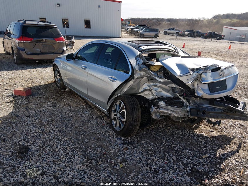 2015 Mercedes-benz C-klasse VIN 55SWF4JB4FU061635 IAAI salvage auction — FRONT & REAR, Salvage (Arkansas), sold $1,150 on 2026-07-09 (photo 3)