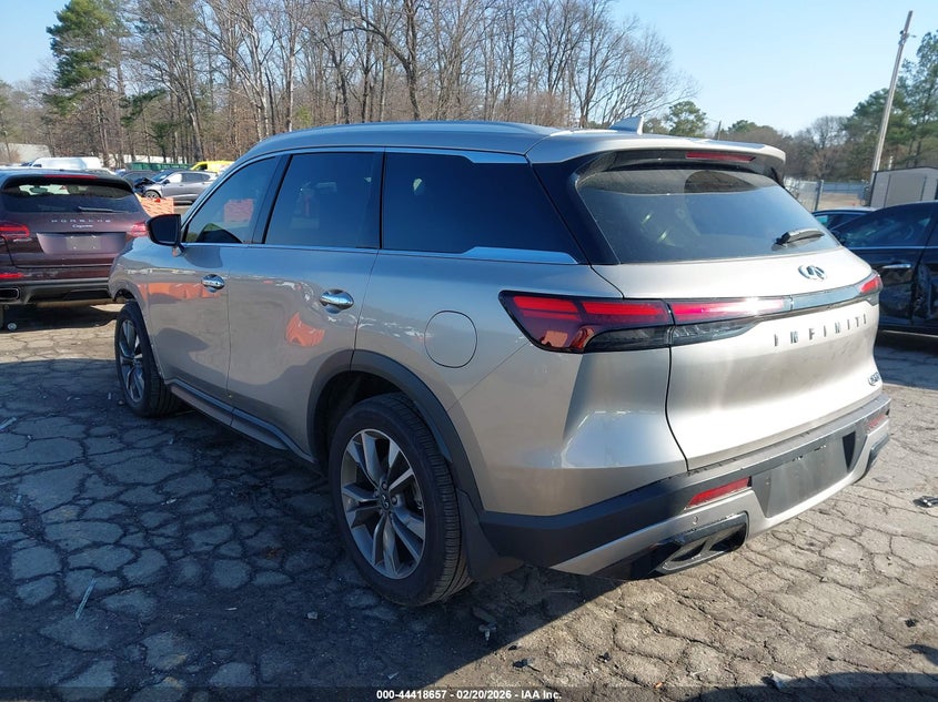 2025 Infiniti Qx60 VIN 5N1AL1FR2SC351402 IAAI salvage auction — FRONT END, Salvage Title, sold $12,950 on 2026-07-29 (photo 3)