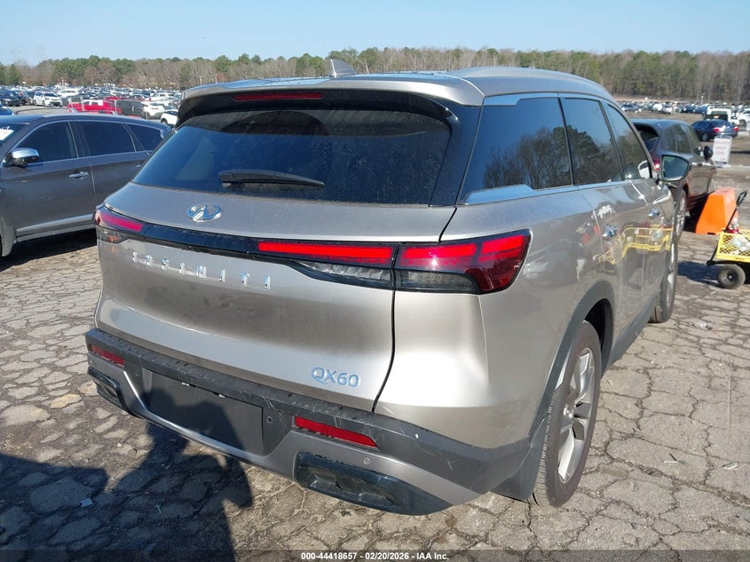 2025 Infiniti Qx60 VIN 5N1AL1FR2SC351402 IAAI salvage auction — FRONT END, Salvage Title, sold $12,950 on 2026-07-29 (photo 4)