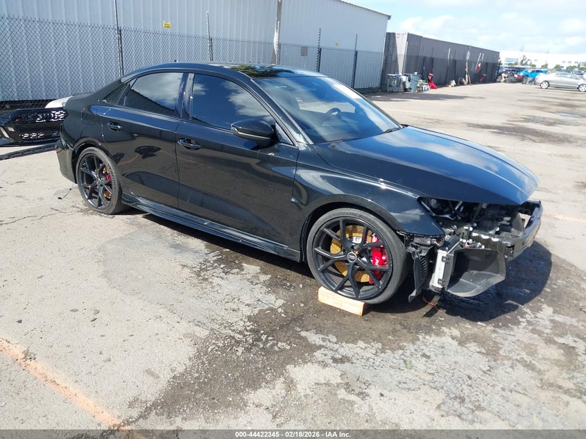 2024 Audi Rs3 VIN WUAG4DGY4RA909150 IAAI salvage auction — LEFT FRONT, Salvage Title, sold $21,500 on 2026-07-20 (photo 1)