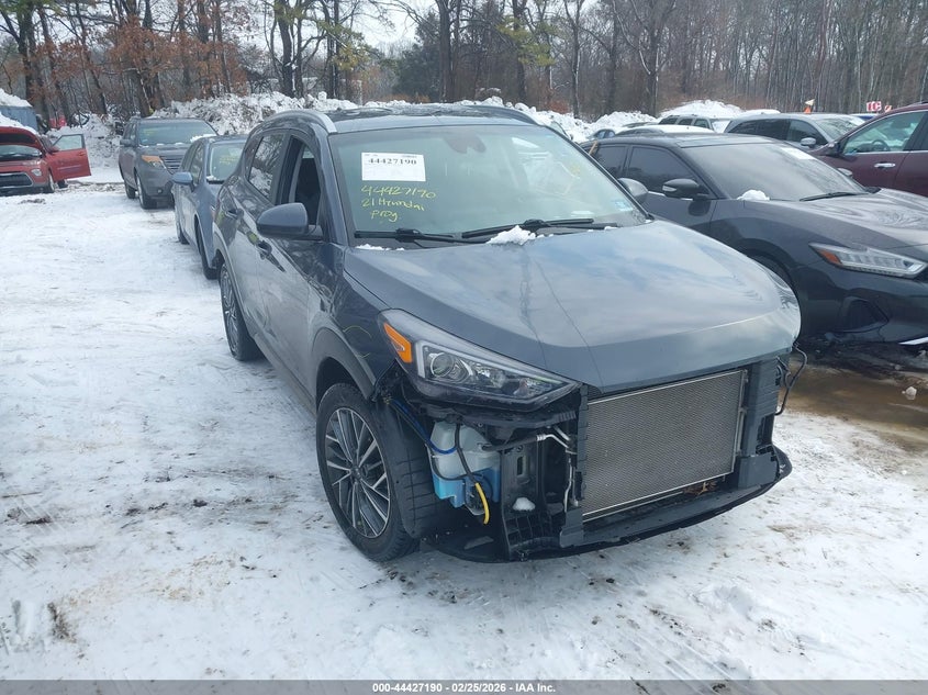 2021 Hyundai Tucson VIN KM8J3CAL3MU398370 IAAI salvage auction — FRONT & REAR, Salvage Title, sold $4,950 on 2026-07-14 (photo 1)
