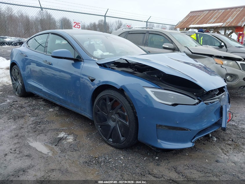 2026 Tesla Model s VIN 5YJSA1E57TF555923 IAAI salvage auction — ALL OVER, Salvage Title (New York), sold $13,100 on 2026-07-30 (photo 1)