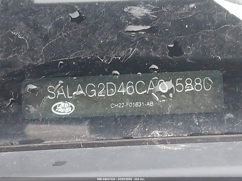 2012 Land rover Lr4 VIN SALAG2D46CA615880 IAAI salvage auction — LEFT SIDE, Salvage Title, sold $1,300 on 2026-07-29 (photo 9)