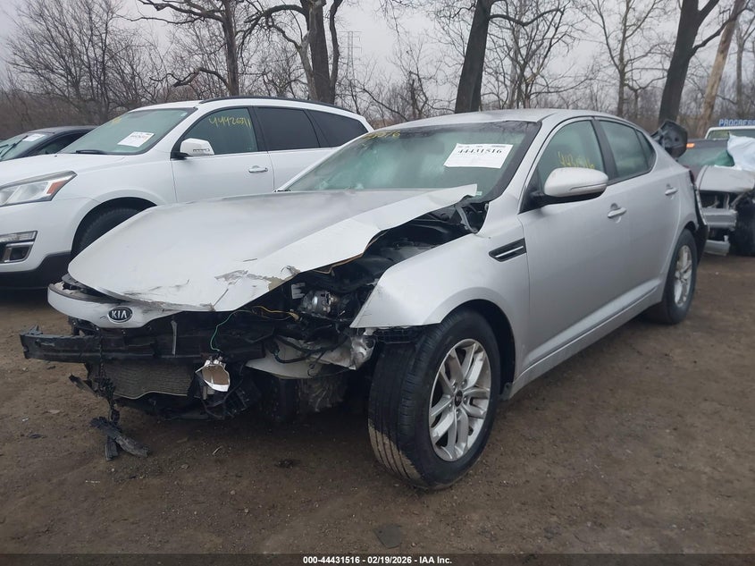 2011 Kia Optima VIN KNAGM4A76B5052029 IAAI salvage auction — FRONT & REAR, Clear (Indiana), sold $350 on 2026-07-22 (photo 6)
