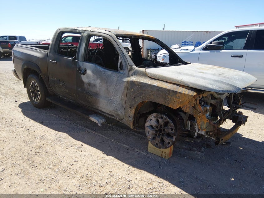 2024 Nissan Frontier VIN 1N6ED1EJ7RN659238 IAAI salvage auction — BURN, Non-Repairable (Texas), sold $150 on 2026-07-08 (photo 1)