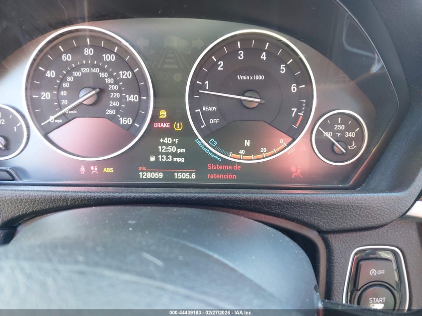 2013 BMW 3er VIN WBA3B3G57DNR80794 IAAI salvage auction — REAR END, Salvage Title, sold $825 on 2026-07-17 (photo 7)