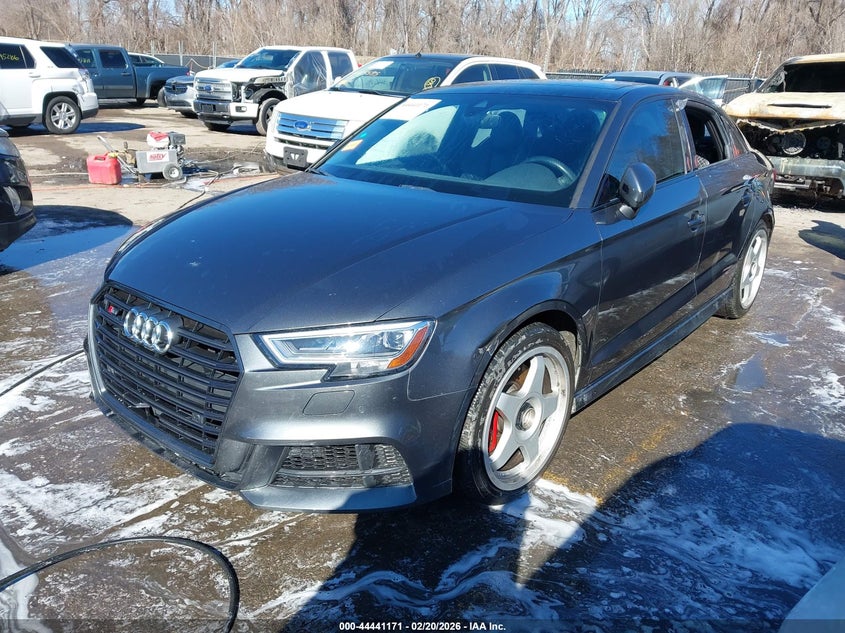 2017 Audi S3 VIN WAUF1GFF0H1070628 IAAI salvage auction — LEFT SIDE, Salvage Title, sold $3,550 on 2026-07-22 (photo 2)