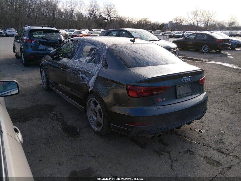 2017 Audi S3 VIN WAUF1GFF0H1070628 IAAI salvage auction — LEFT SIDE, Salvage Title, sold $3,550 on 2026-07-22 (photo 3)