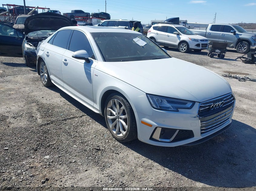 2019 Audi A4 VIN WAUENAF4XKA015610 IAAI salvage auction — REAR END, Clear (Oklahoma), sold $4,400 on 2026-07-21 (photo 1)