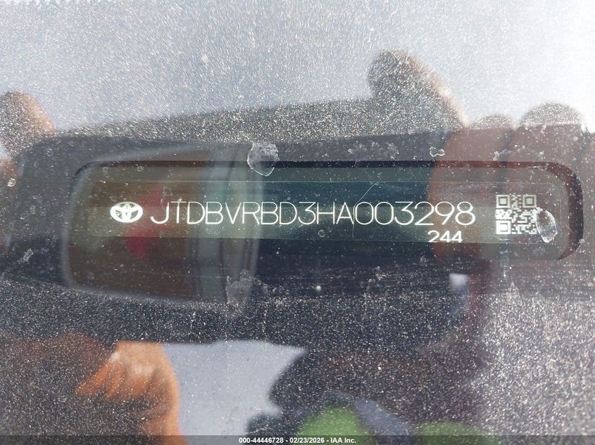 2017 Toyota Mirai VIN JTDBVRBD3HA003298 IAAI salvage auction — NORMAL WEAR, Salvage Title, sold $200 on 2026-07-09 (photo 9)