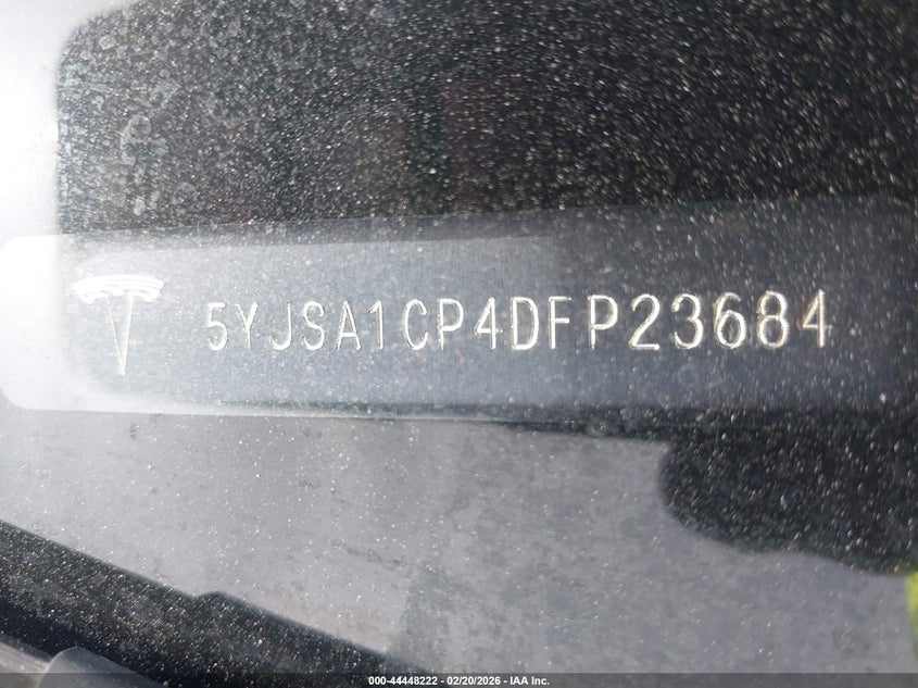 2013 Tesla Model S VIN 5YJSA1CP4DFP23684 IAAI salvage auction — Front End, Salvage Title (California), sold $925 on 2026-05-26 (photo 8)