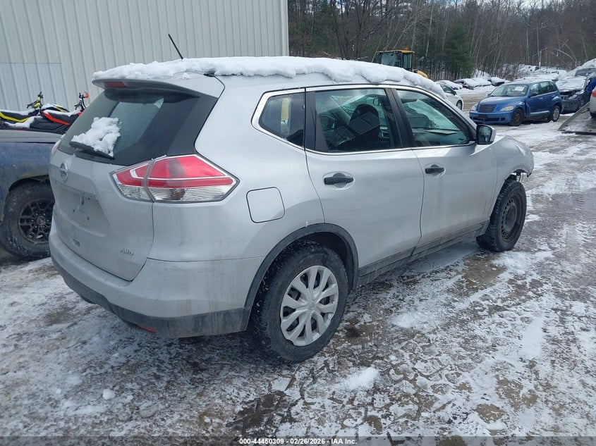 2016 Nissan Rogue VIN KNMAT2MV8GP619833 IAAI salvage auction — FRONT END, Salvage Title, sold $425 on 2026-07-23 (photo 4)