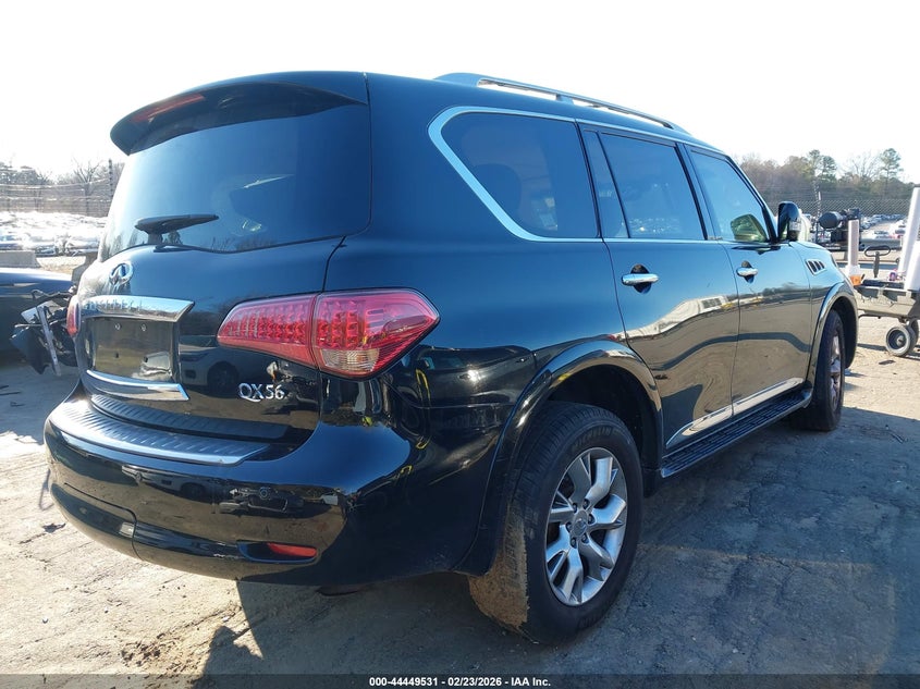 2013 Infiniti Qx56 VIN JN8AZ2NDXD9750111 IAAI salvage auction — LEFT FRONT, Salvage Title, sold $1,600 on 2026-07-11 (photo 4)