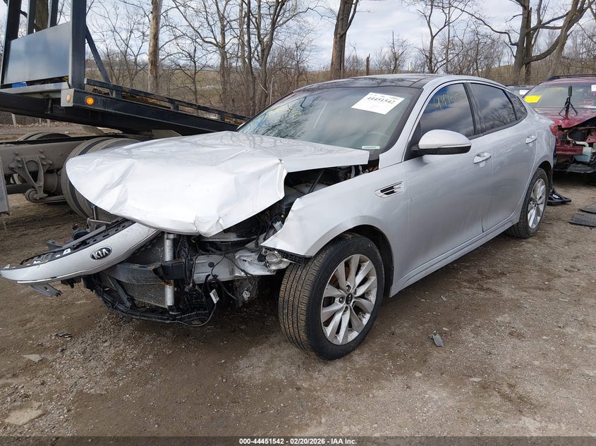 2016 Kia Optima VIN 5XXGU4L34GG063904 IAAI salvage auction — FRONT & REAR, Bill Of Sale (Indiana), sold $600 on 2026-07-08 (photo 2)