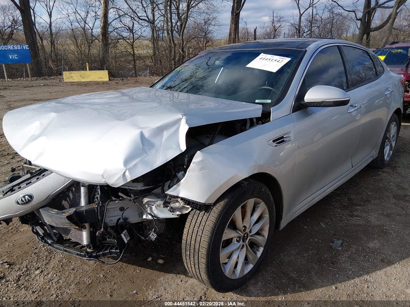 2016 Kia Optima VIN 5XXGU4L34GG063904 IAAI salvage auction — FRONT & REAR, Bill Of Sale (Indiana), sold $600 on 2026-07-08 (photo 6)
