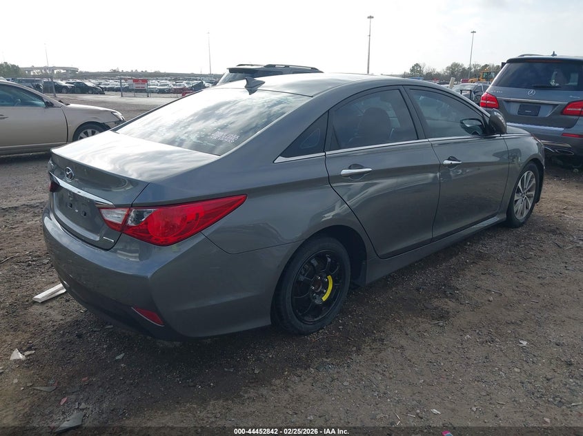 2014 Hyundai Sonata VIN 5NPEC4AC2EH817252 IAAI salvage auction — REAR END, Original (Texas), sold $1,175 on 2026-07-16 (photo 4)