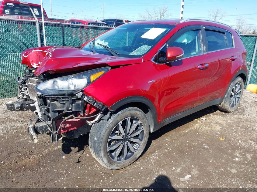 2019 Kia Sportage VIN KNDPNCAC3K7582826 IAAI salvage auction — FRONT END, Salvage Title, sold $625 on 2026-08-02 (photo 2)