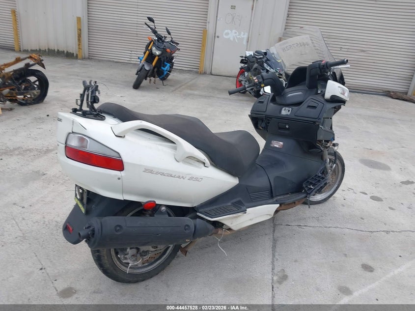 2007 Suzuki An650 VIN JS1CP51A272101840 IAAI salvage auction — ALL OVER, Salvage (California), sold $50 on 2026-07-06 (photo 4)