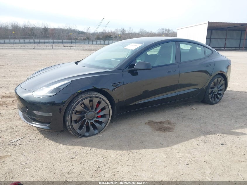 2021 Tesla Model 3 VIN 5YJ3E1EC7MF030188 IAAI salvage auction — REAR END, Salvage Title, sold $10,100 on 2026-07-22 (photo 2)