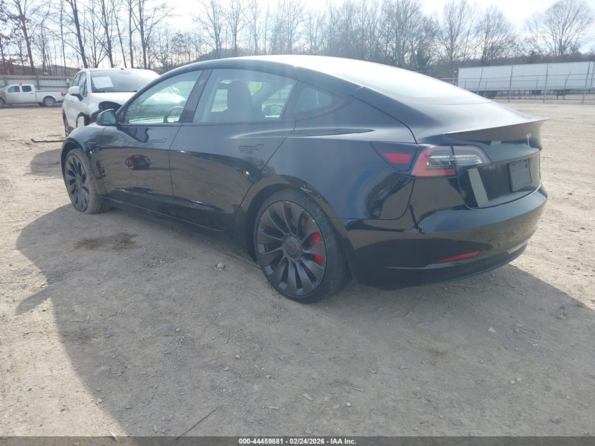2021 Tesla Model 3 VIN 5YJ3E1EC7MF030188 IAAI salvage auction — REAR END, Salvage Title, sold $10,100 on 2026-07-22 (photo 3)