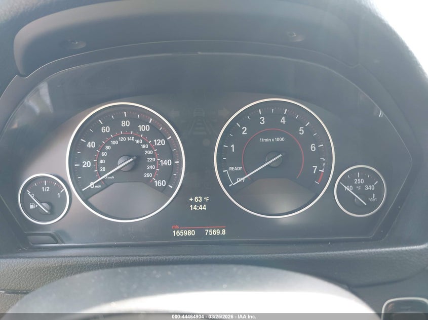 2013 BMW 3er VIN WBA3A9G51DNR97256 IAAI salvage auction — REAR END, Wait Title, sold $1,175 on 2026-08-20 (photo 7)