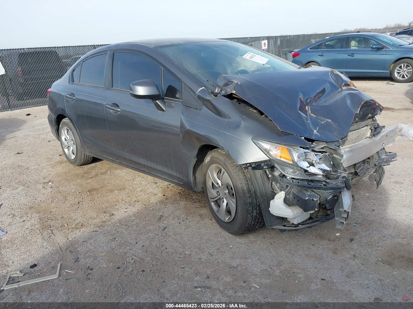 2013 Honda Civic VIN 2HGFB2F58DH602540 IAAI salvage auction — FRONT END, Salvage Title, sold $300 on 2026-07-21 (photo 1)