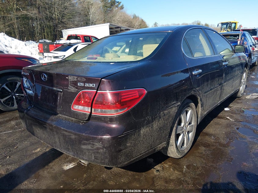 2005 Lexus ES VIN JTHBA30GX55064947 IAAI salvage auction — FRONT & REAR, Salvage (Massachusetts), sold $550 on 2026-07-07 (photo 4)