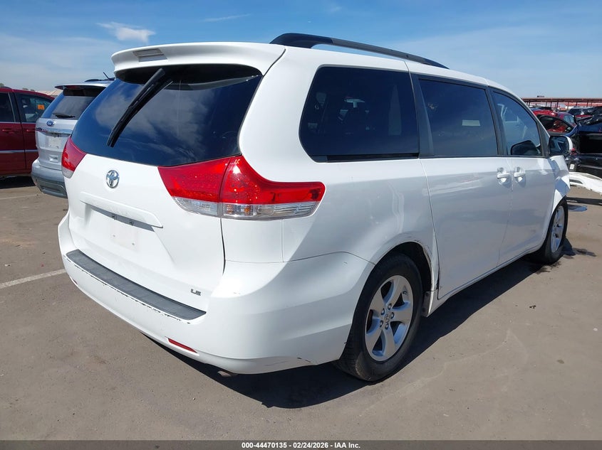 2014 Toyota Sienna VIN 5TDKK3DC8ES519827 IAAI salvage auction — RIGHT FRONT, Salvage Title, sold $1,400 on 2026-07-14 (photo 4)